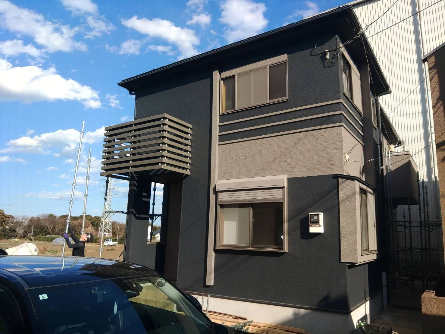 習志野市　外壁塗装・屋根被せ葺き　中古住宅