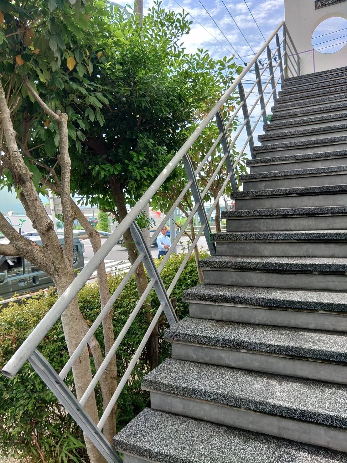 江東区　鉄部塗装　階段